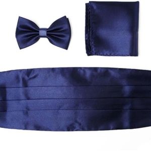 NWOT Men's Groom Dress Girdle Suits Belt Dress Set Blue OS